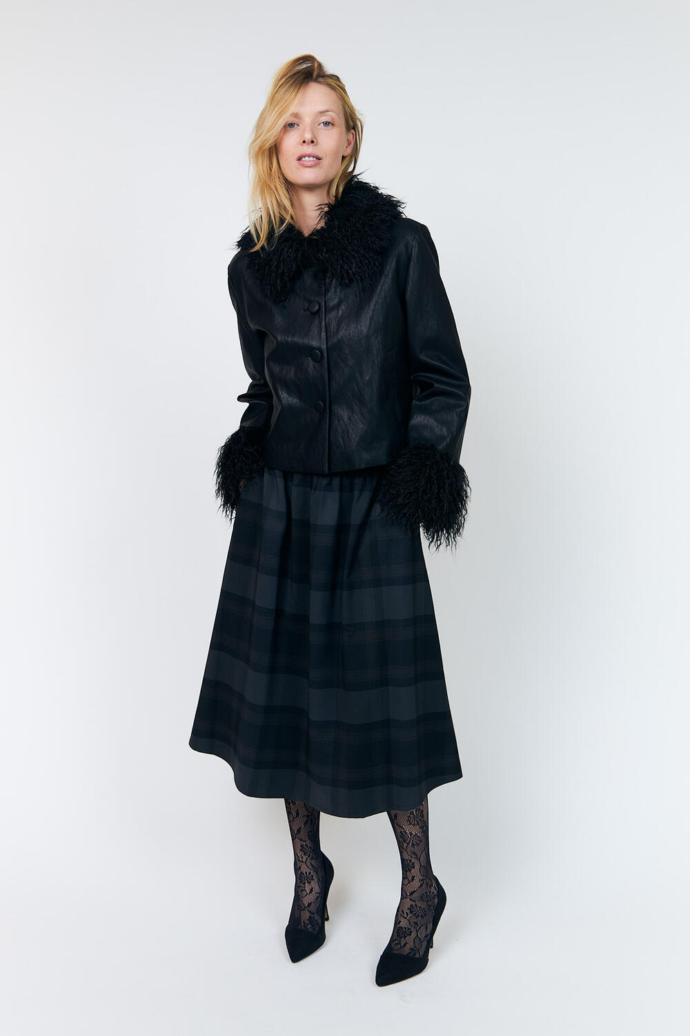 EllaLL midi nederdel - 14 Dark Grey